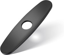 Placa para Grifo, Cubierta de Fregadero de Acero Inoxidable Negro Mate de 10'