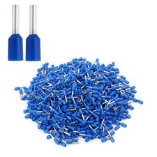 XHF 1000 PCS AWG 14/2.5mm Wire Ferrules Insulated Copper Crimp Blue