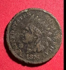 1876 US Indian Head Cent! Lower Mintage! "LIBERTY" Shows! VF! Old US Coin!