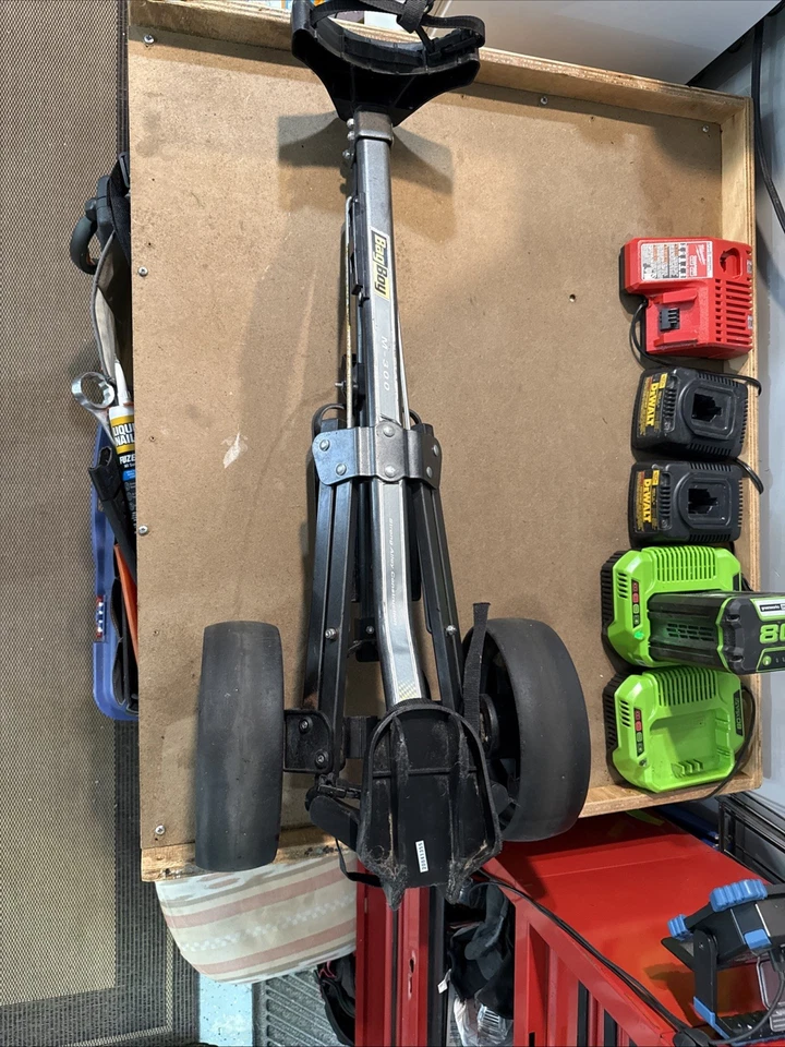 Bagboy Golf Bag Cart Push Pull Cart Model M-300 Collapsible For Storage  - Image 2 of 4