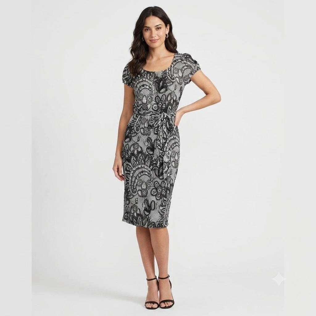 calvin klein lace dress Calvin Klein Openwork lace dress in ecru