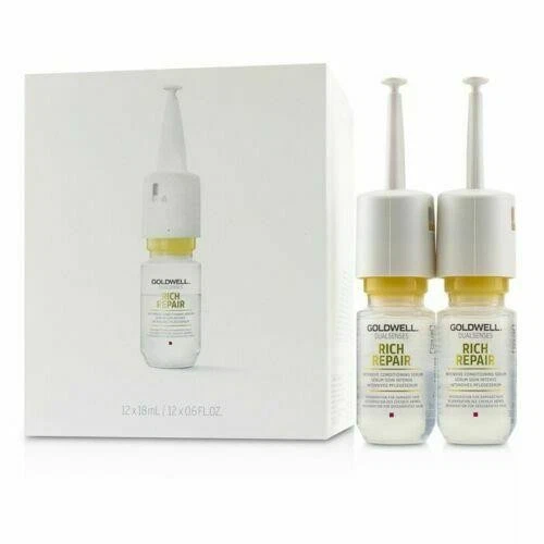 Suero acondicionador intensivo Goldwell Dualsenses Rich Repair frascos de 12x18 ml Foto 2 de 4