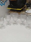 Set of 5 Anchor Hocking ANNAPOLIS 7" Footed Water Goblets Glasses - VINTAGE