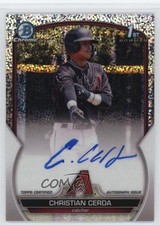 2023 Bowman Chrome Prospect Speckle Refractor /299 Christian Cerda Auto 16s2