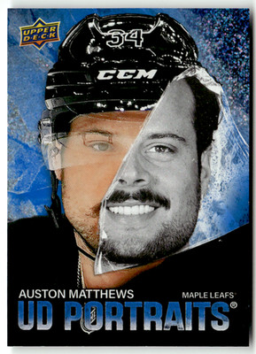 2025-26 Upper Deck Series 1 NHL No. P-10 Auston Matthews Portraits Speckle
