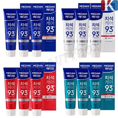MEDIAN Dental IQ 93% Zahnpasta 120g 4-Type Original Max Fresh White Gum KOREA