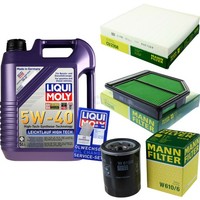 Mann Inspektionspaket 5L Liqui Moly 5W-40 FüR Honda Civic Viii Hatchback 1.8