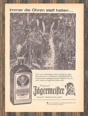 Jägermeister - Reklame Werbeanzeige Original-Werbung 1966 (4)