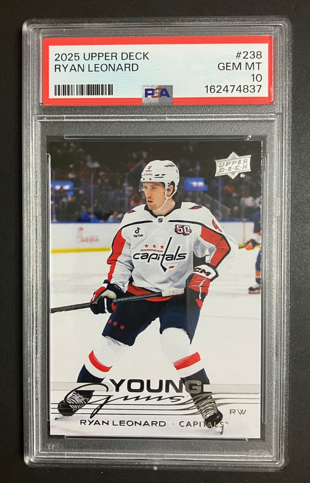 2025-26 Upper Deck Young Guns Ryan Leonard RC PSA 10