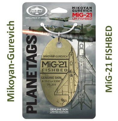 MotoArt Planetag Echte Flugzeughaut Mikoyan-Gurevich MiG-21 FISCHBETT