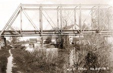 Grand Rapids OH Ohio M & E Canal Steel Bridge 1910 RPPC Postcard COPY