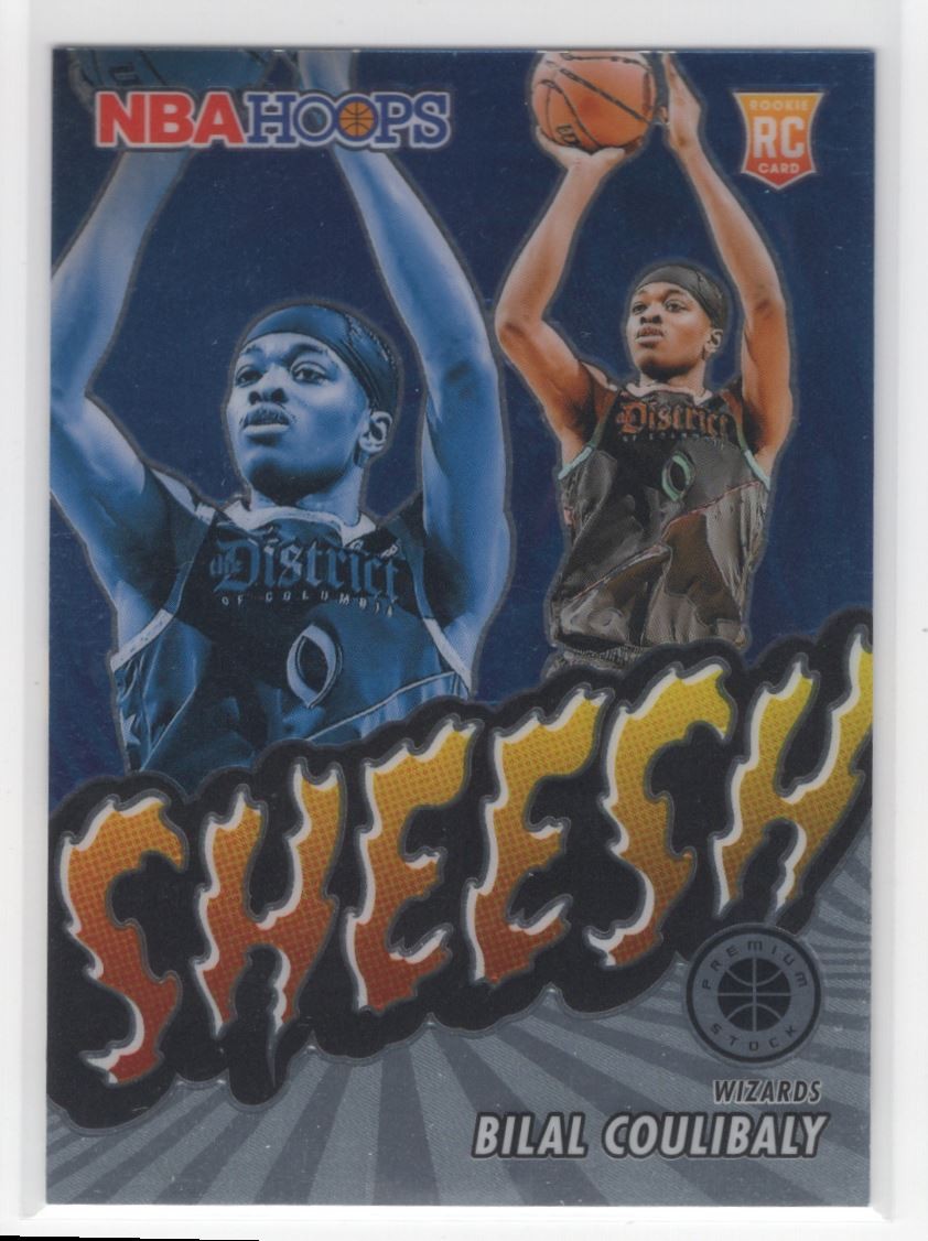 #14 Bilal Coulibaly 2023-24 Premium Stock Hoops Sheesh Base RC Washington