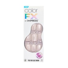 imPRESS Color FX 30 Press On Nails Rebel Bianco Corto Falso Senza Colla Mani 91399