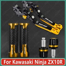 Poignées De Guidon Area1 Noires Universelles Pour Kawasaki ZR-7S, ZX-10R, Ninja