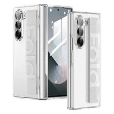 For Samsung Galaxy Z Fold 7 6 5 4 Hinge Protection Slim Phone Case W/ Wrist Band