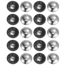 20PCS 65Mn Steel Push on Push Nut Caps 0.63" Axle Push Nut Fastener, M16 x 35mm