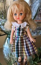 Vintage Blonde Rooted Hair Blue Eyes Doll Mad...
