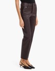 THEORY (nwt $995) Glossed Leather Straight Leg Pants Brown Sz 10 — photo 9