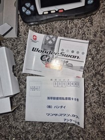 Wonder Swan Color Crystal Black Complete CIB