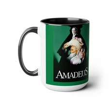 Amadeus 80s Oscar-Winning Movie Coffee Mug Mozart 11oz Two-Tone