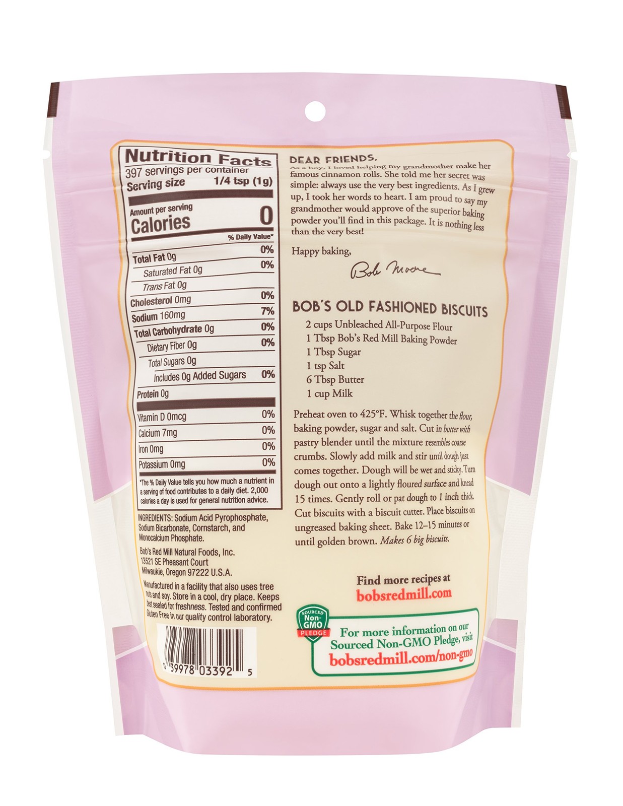 Best Bob's Red Mill Baking Powder, 14oz Pack of 1 - Gluten Free, Vegan, Kosher