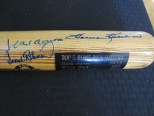 Hank Aaron/Willie Mays/Reggie Jackson/Robinson/Killebrew Autograph Bat JSA