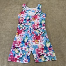 JESKIDS Girls One Piece Floral Gymnastics and Dance Leotards Size 12-13Y