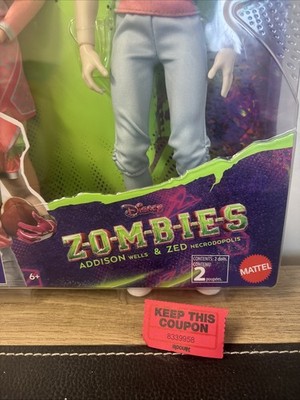 Disney Zombies Addison Wells & Zed Necrodopolis Doll 2 Pack Mattel
