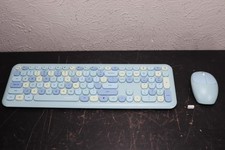 Mofii Sweet Wireless Keyboard and Mouse Combo Set Light Blue