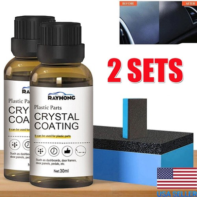 #ad #ad 2 Sets Plastic Parts Crystal Coating Car Refresher Agent Maintenance Accessories $9.59