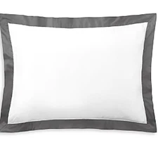 Polo Ralph Lauren Organic Cotton Sateen Border King Sham, Grey