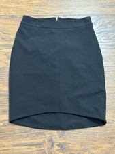 Express Womens size 2 Black Pencil Skirt Knee Length Straight High Low