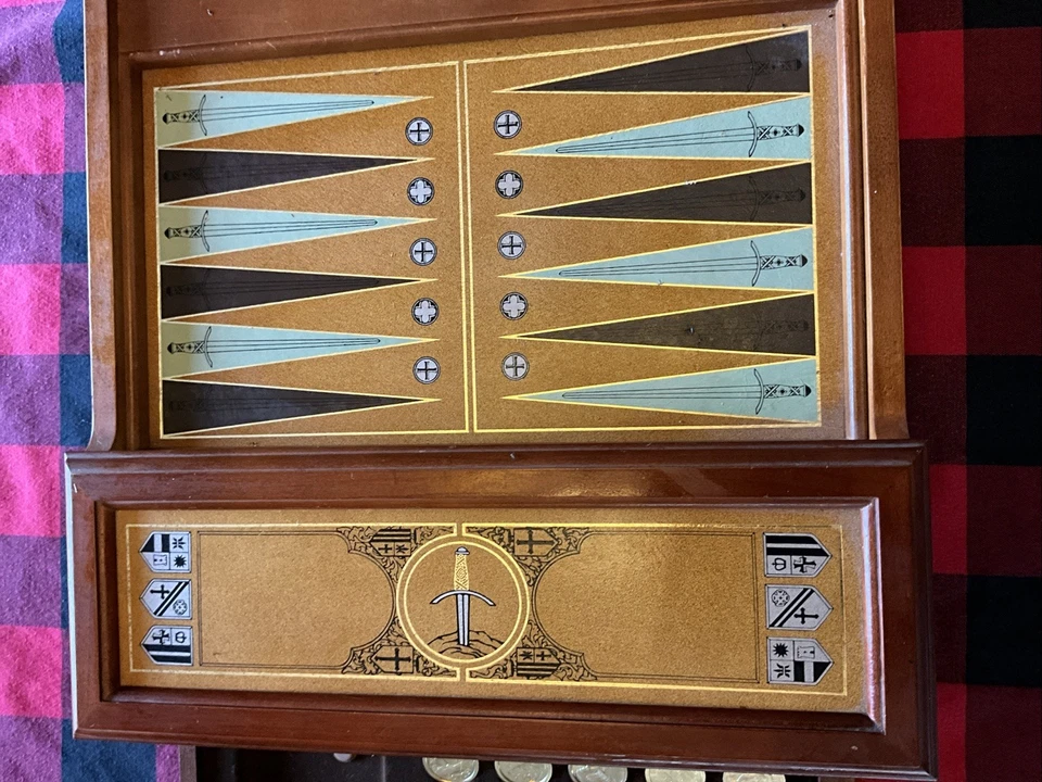 Vintage 1986 Franklin Mint "King Arthur & Knights Excalibur" Backgammon Set - Bild 4 von 4