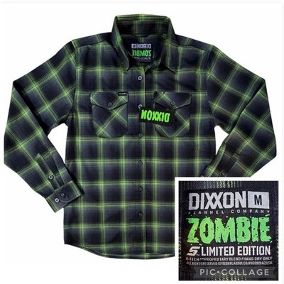 NEW Dixxon-Zombie-Snap-On Flannel Limited Edition Size M Halloween - Grunge RARE