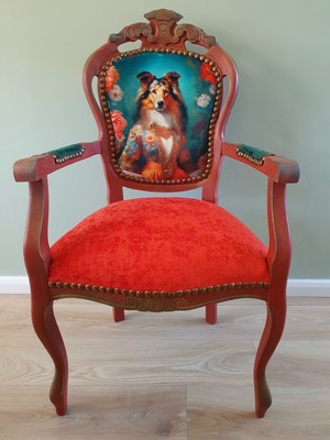 Shabby Chic French Style Carver Dining Bedroom Accent Chair With Lady  Lassie UK