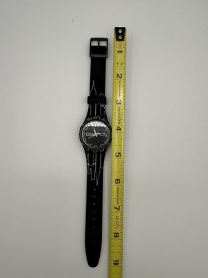 Swatch EUC Unisex Lines in the Sky NYC GZ209 Watch 34 mm Needs Battery 34mm Black NYC Swatch AG 2009  main image 2