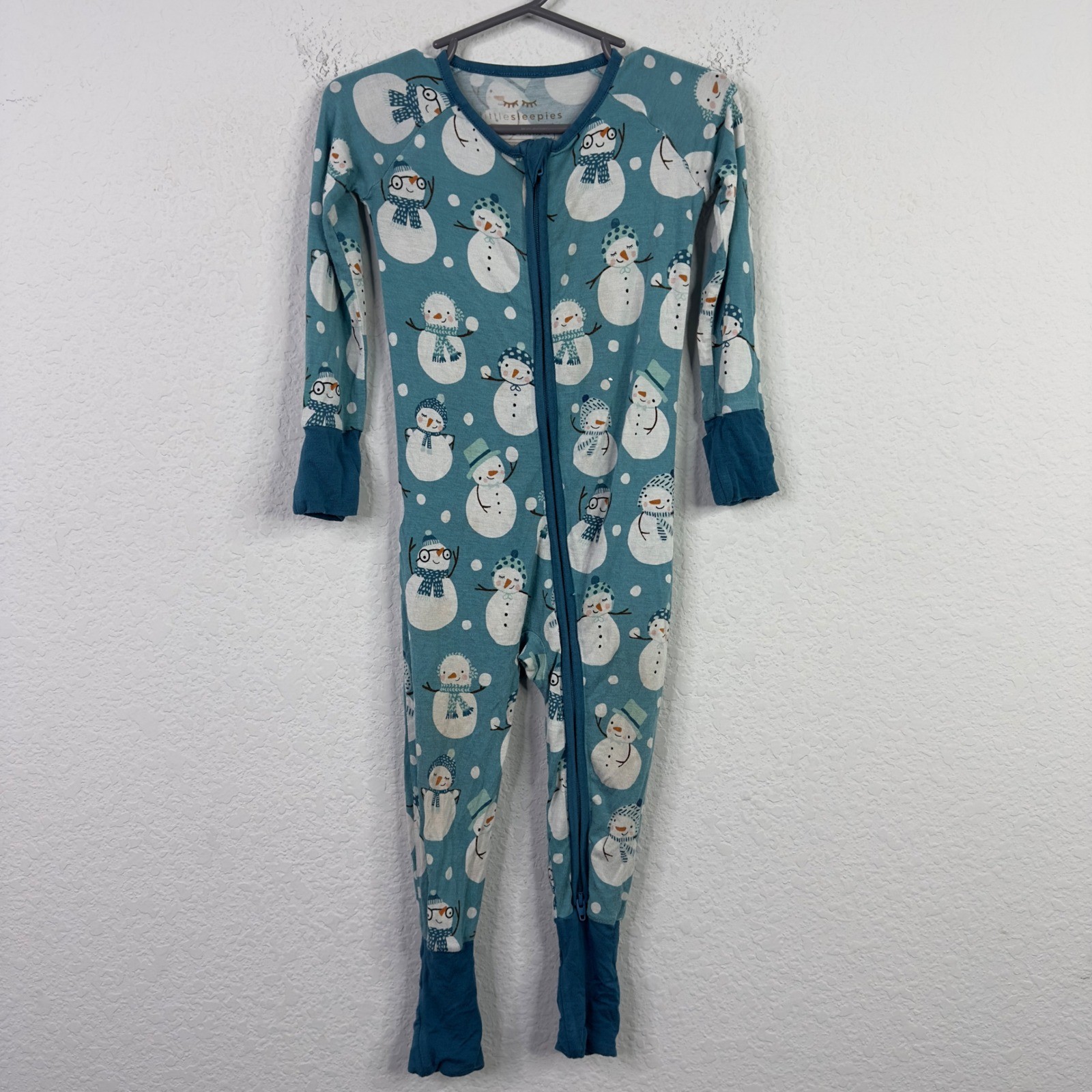 Little Sleepies 2PC Pajama Bundle 12-18M Bamboo Birthday Animal Panda Snowman