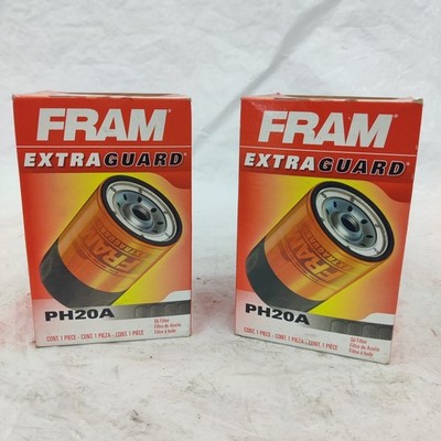 QTY 2 FRAM PH20A OIL FILTER - FITS MANY - CHECK IF FITS YOUR EQUIPMENT