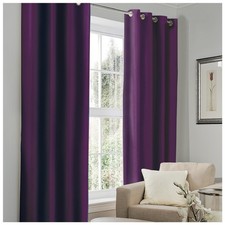 THERMAL BLACKOUT CURTAINS Ready Made Eyelet Ring Top + Tie Backs Pair 15 Colours