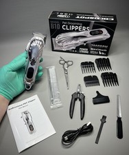 Professional Dog Pet Grooming Clippers Cordless Low Noise Rechargeable Trimmer