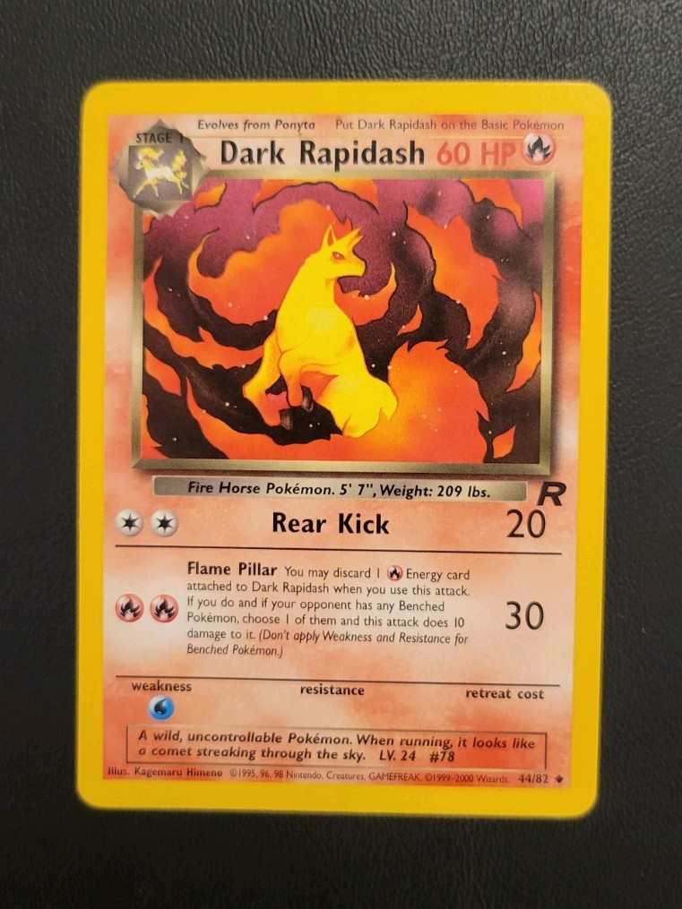 Pokemon Card Team Rocket Dark Rapidash 44/82 Uncommon
