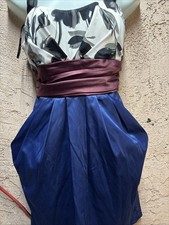 forever 21 dress large Navy Blue W Water Mark Floral