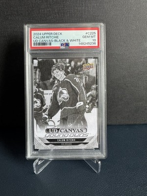 2024-25 Upper Deck UD Canvas Black and White Young Guns CALUM RITCHIE PSA 10