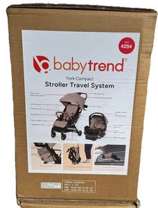 Baby Trend York Compact Stroller Travel System EZ-Lift Pro, Beige/Black