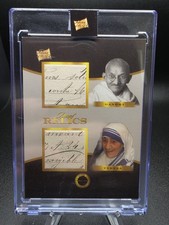 2025 Pieces of the Past Mahatma Gandhi | Mother Teresa Dual Handwritten Relic