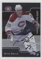 2001-02 ITG Be A Player Signature Series Auto Gino Odjick #137 Auto 03uh