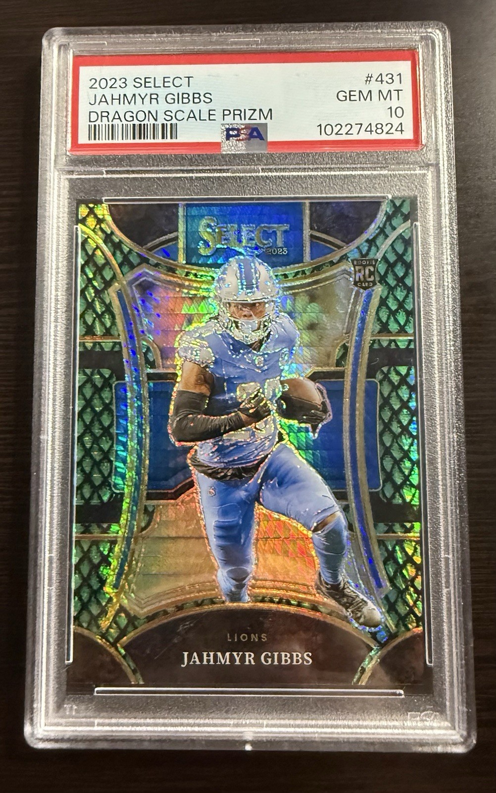 Jahmyr Gibbs Panini Select #431 Dragon Scale