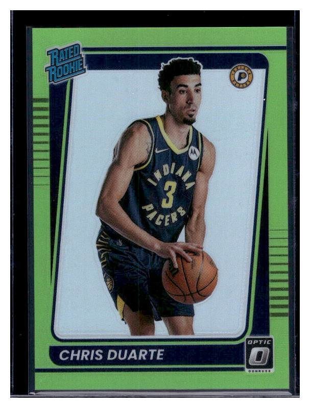 2021-22 Panini Donruss Optic Chris Duarte #173 Lime Green Prizm /149
