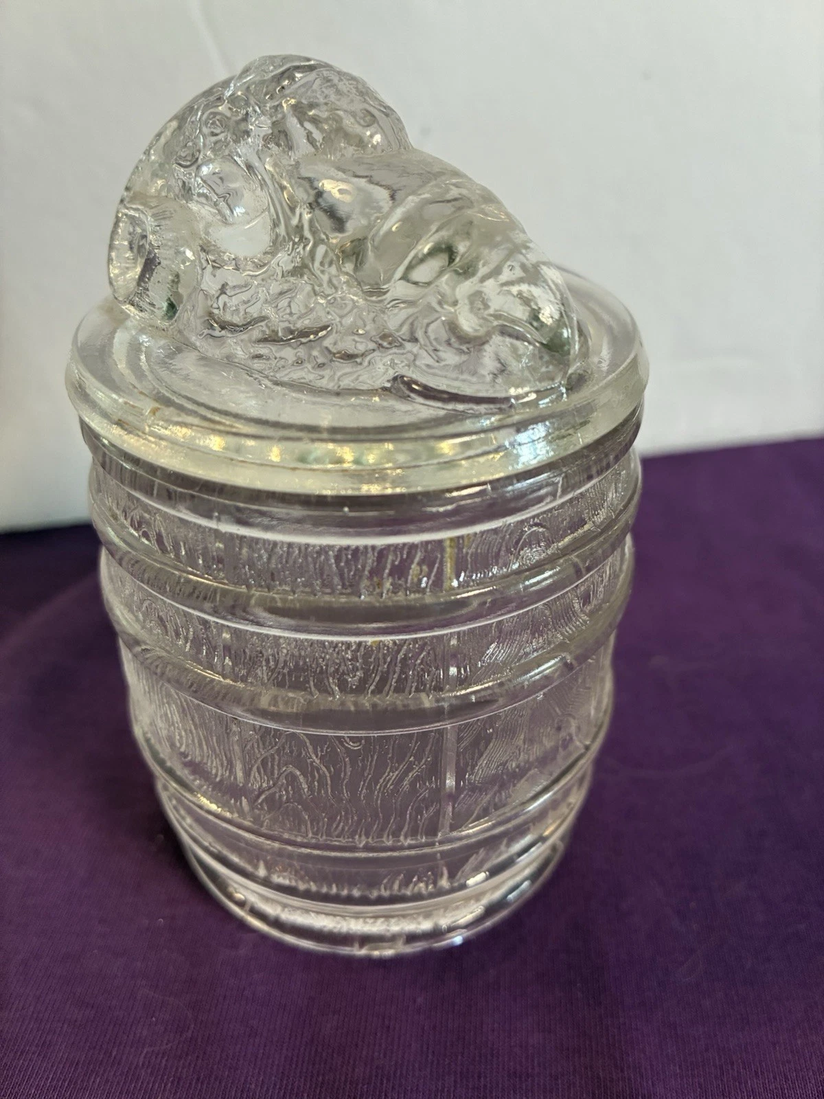 4” X 2 And 1/2” Boars Head Glass Mustard Jar. No Spoon