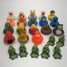 Lot of 25 Rubber Ducks Jeep Duckies Various Styles, Colors Funny Gift Used  New